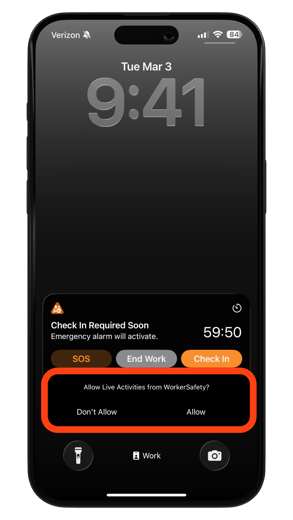 Allow live activities iphone